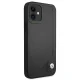 BMW iPhone 12 mini dėklas Leather Deboss, juodas