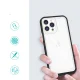 Dėklas Hybrid Armor Clear 3 in 1 telefonui iPhone 13 Pro Max, juodas rėmelis