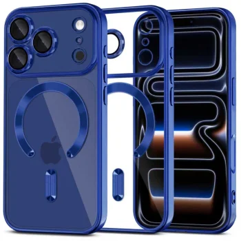 Tech-Protect MagFlex MagSafe dėklas iPhone 17 Pro Max - skaidrus / tamsiai mėlynas
