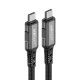 Acefast C1-09 USB-C į USB-C USB4 laidas 240W 1m, Pilkas/juodas