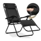 Sofotel 286500 Chillwell Soft Folding Garden Sun Lounger with Cushion, Black