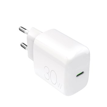 Sieninis įkroviklis Puro PROLITE 30W USB-C, baltas