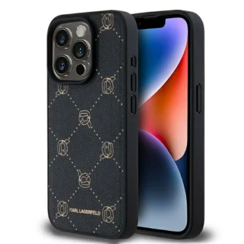Karl Lagerfeld dėklas, skirtas iPhone 15 Pro Max, MagSafe Karl Heads, juodas