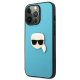 Karl Lagerfeld Leather Ikonik dėklas iPhone 13 Pro Max, mėlynas