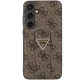 Guess Samsung Galaxy S24 dėklas Grip Stand 4G Triangle Strass, rudas