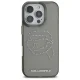 Karl Lagerfeld dėklas iPhone 16 Pro Max telefonui IML Rhinestones Karl Head, juodas