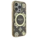 Guess dėklas iPhone 16 Pro Max telefonui IML Peony On 4G Background MagSafe, rudas