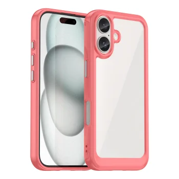 Outer Space Case with Gel Frame for iPhone 16 Plus, Red