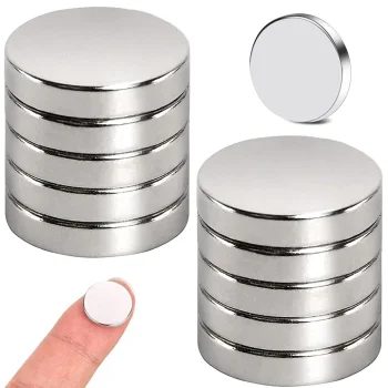 Neodimo magnetai 10x2 mm, cilindriniai, 10 vnt.