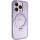 Dėklas Guess Ring Stand Script Glitter MagSafe, skirtas iPhone 15 Pro Max, violetinis