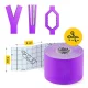 Kinesiology Tape 4FIZJO 5 cm x 5 m, Purple