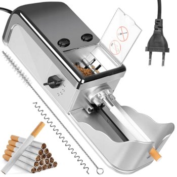 Electric Cigarette Rolling Machine, 8mm, Silver