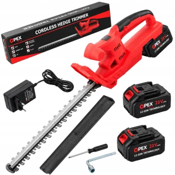 Akumuliatorinės gyvatvorių žirklės OPEX Tools OPX28028 21V 150W 53 cm su 2x 3,0Ah akumuliatoriais