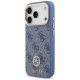 Dėklas Guess 4G Strass Logo MagSafe, skirtas iPhone 17 Pro, mėlynas