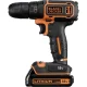 Akumuliatorinis gręžtuvas-suktuvas Black & Decker BDCDC18KB-QW 18V, 2x 1.5Ah, lagaminas