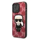 Karl Lagerfeld Monogram Ikonik Patch dėklas, skirtas iPhone 13 Pro Max, raudonas