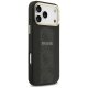 Guess 4G PU Stripe MagSafe dėklas, skirtas iPhone 17 Pro Max, juodas
