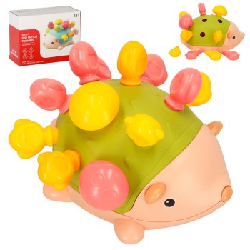 Sensory Hedgehog Montessori Toy for Fine Motor Skills, green