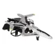 RC dronas lėktuvas Syma P01 2.4 GHz su LED apšvietimu ir triukais, sidabrinis