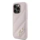 Karl Lagerfeld dėklas iPhone 15 Pro Max Diagonal Quilted Script, rožinis