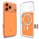 Spigen Thin Fit MagSafe dėklas iPhone 17 Pro, skaidrus oranžinis