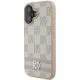 DKNY dėklas, skirtas iPhone 16, Checkered Mono Pattern & Printed Stripes, rožinis