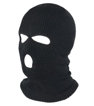 Warm 3 Hole Balaclava Ski Mask for Winter, Black