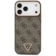 Guess 4G PU odinis MagSafe dėklas, skirtas iPhone 17 Pro Max, juodas