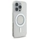 Guess IML Rhinestones MagSafe dėklas telefonui iPhone 16 Pro Max, baltas