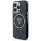 Guess IML Metal Glitter 4G MagSafe dėklas telefonui iPhone 16 Pro, juodas
