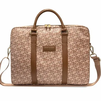 Guess GCube Stripes krepšys nešiojamam kompiuteriui iki 16", rudas