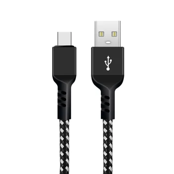 Maclean MCE471 USB-A to USB-C Cable, Fast Charge 2.4A, 1m, Black