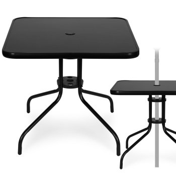 MultiGarden sodo stalas, 80x80 cm, juodas