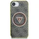Guess IML Metal Glitter 4G Circle Triangle MagSafe dėklas iPhone 16e, rudas