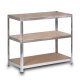 Humberg HR-815 metalinė sandėliavimo lentyna 222x110x50 cm, sidabrinė