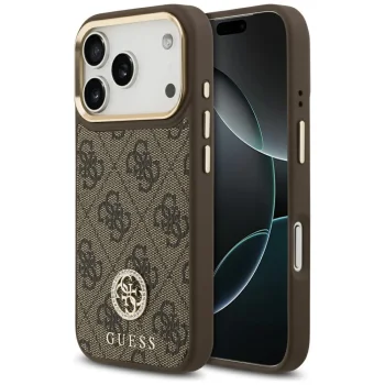 Guess iPhone 17 Pro deklas 4G Strass Logo MagSafe, rudas