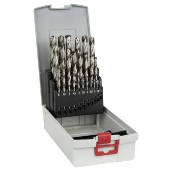 Metalo grąžtų rinkinys Bosch HSS-G, 1,0-13,0 mm, 25 vnt. su dėžute