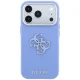 Dėklas Guess Grained & Big Resin Logo skirtas iPhone 18 Pro Max / 17 Pro Max, mėlynas