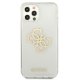Guess iPhone 12 Pro Max dėklas Glitter 4G Big Logo, skaidrus