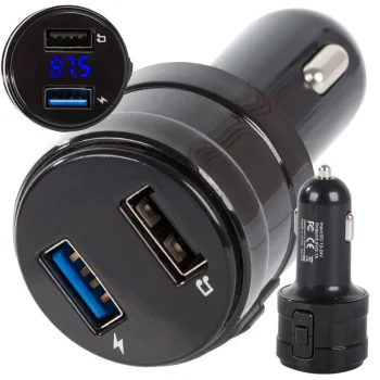 FM moduliatorius su Bluetooth ir 2x USB automobilinis įkroviklis