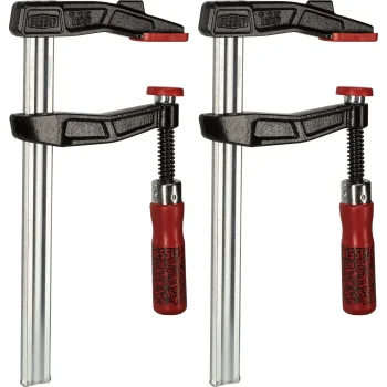 Sraigtinių spaustuvų rinkinys Bessey TGA25SET-135, 2 vnt., 250 x 120 mm, juodas / raudonas
