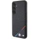 BMW Carbon Tricolor Line MagSafe dėklas Samsung Galaxy S24+ telefonui, juodas