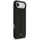 Mercedes Leather Laurel Leaves Stripes MagSafe dėklas telefonui iPhone 17 Air, juodas