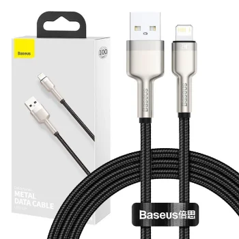 USB to Lightning Cable Baseus Cafule CALJK-A01 2.4A 1m Black
