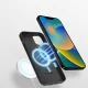Dux Ducis Grit dirbtinės odos dėklas iPhone 14 Plus su MagSafe, juodas