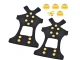 Anti-slip hiking crampons for shoes, 10 spikes, size 37–41, black