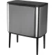 Rūšiavimo šiukšliadėžė Brabantia Bo Touch Bin 34 L (11 + 23 L), sidabrinė