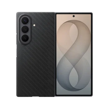 Samsung Carbon Magnet dėklas Galaxy Z Fold 8 Ultra su plėvelėmis, juodas