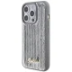 Guess dėklas iPhone 15 Pro Max telefonui Sequin Script Metal, sidabrinis