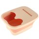 Collapsible Silicone Foot Massage and Wash Basin, 13L, Salmon